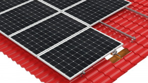 Ceramic tile fixing system for 24 (2x12) panels in vertical plane - Img 1