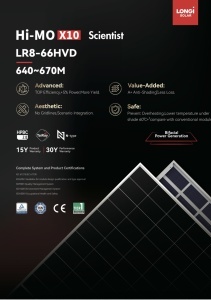 Panou Fotovoltaic LONGI 650M Hi-MO X10 Scientist 650W eficiență 24.06% - Img 4