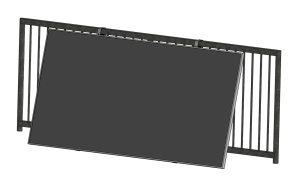 Balcony structure set, panel assembly with a 15 degree deviation from the balustrade plane - Img 4
