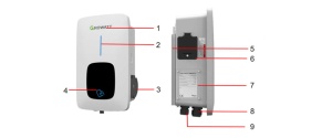 Töltőállomás elektromos autókhoz, THOR 07AS-P-V1 (7KW) Egyfázisú, 5m-es hálózati kábellel, intelligens EV töltő (WIFI, RIFD) dugó - Img 5