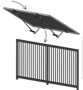 Balcony structure set, panel assembly with a 15 degree deviation from the balustrade plane - Img 3