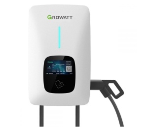 Statie incarcare pentru masini electrice, THOR 22AS-P-V1 (22KW) Trifazat cu cablu de alimentare de 5m, Smart EV Charger (WIFI,LCD,RFID) Plug - Img 1