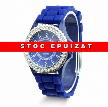 Ceas de dama Geneva cu cristale - Blue