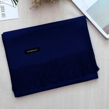 Esarfa / fular casmir / cashmere, fina - navy blue