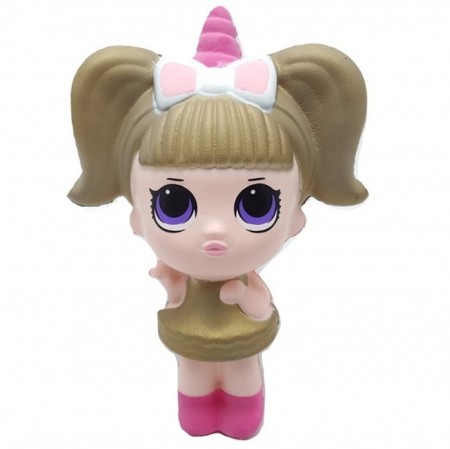 Jucarie Squishy, fetita unicorn, kaki