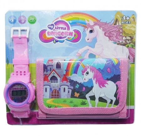 Ceas pentru fetite cu portofel, My Little Unicorn