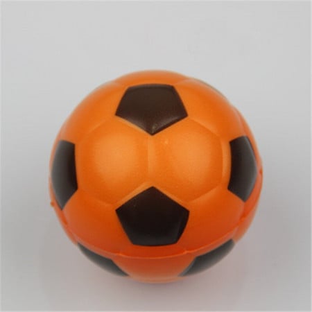 Jucarie Squishy ieftina, model minge de fotbal, orange