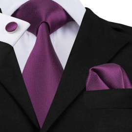 Set cravata + batista + butoni - matase naturala 100%