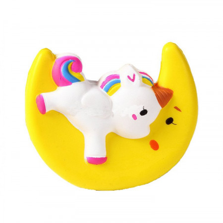 squishy jumbo parfumata semiluna cu unicorn