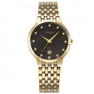 Ceas barbatesc stil office, elegant, slim, afisaj data + cutie cadou
