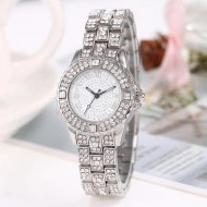 Ceas dama Delicate Full Crystals - argintiu