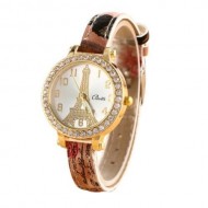 Ceas dama Eiffel Tower Crystals - Brown