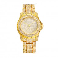 Ceas dama Luxury Full Crystals - golden - Model 1