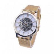 Ceas dama tip skeleton - White & Gold