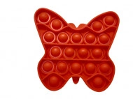 Jucarie Pop It, antistres, forma fluture rosu