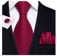 Set cravata + batista + butoni - matase naturala 100% - model 124