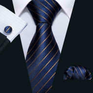 Set cravata + batista + butoni - matase naturala 100% - model 8