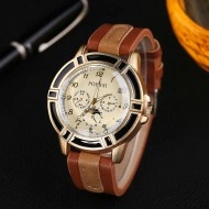 Ceas barbatesc fashion, curea bicolora - Model 1