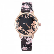 Ceas dama Flower Time, negru