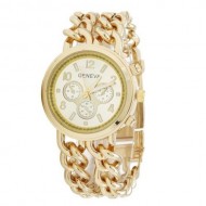 Ceas dama Geneva - Chain Style (Golden)