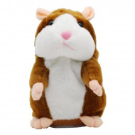 Hamster de plus vorbitor, jucarie interactive, culoare coffee