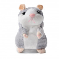 Hamsterul vorbitor, jucarie interactive, culoare alb / gri