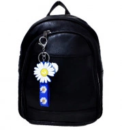 Rucsac dama Roxanne, negru, cu breloc RC004
