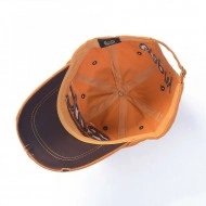 Sapca moderna cu broderie si inchidere reglabila - orange - Img 4