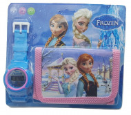 Set Ceas pentru fetite cu portofel, tip Frozen, model 1