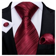 Set cravata + batista + butoni - matase naturala 100% - model 109