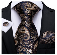 Set cravata + batista + butoni - matase naturala 100% - model 126