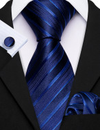 Set cravata + batista + butoni - matase naturala 100% - model 51