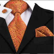 Set cravata + batista + butoni - matase naturala 100% - model 71