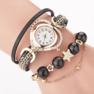 Ceas dama, stil fashion, Shinny Heart, negru