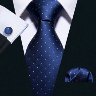 Set cravata + batista + butoni - matase naturala 100% - model 104