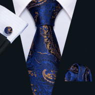 Set cravata + batista + butoni - matase naturala 100% - model 14