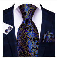 Set cravata + batista + butoni - matase naturala 100% - model 80