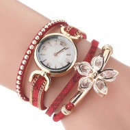 Ceas dama Flower Style, rosu
