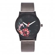 Ceas de dama metalic - Flower style