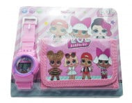 Ceas pentru fetite cu portofel, tip LOL Surprise, Model 2
