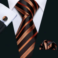 Set cravata + batista + butoni - matase 100%, tesatura Jaquard - model 25