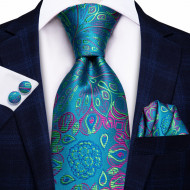 Set cravata + batista + butoni - matase naturala 100% - model 91