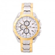 Ceas barbatesc Orlando, stil sport / militar - White & Golden