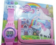 Ceas pentru fetite cu portofel, My Little Unicorn