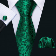 Set cravata + batista + butoni - matase naturala 100% - model 106