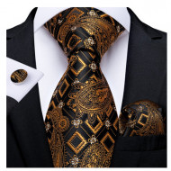 Set cravata + batista + butoni - matase naturala 100% - model 112