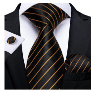 Set cravata + batista + butoni - matase naturala 100% - model 57