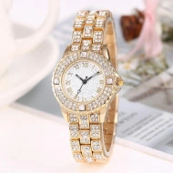 Ceas dama Delicate Full Crystals - golden