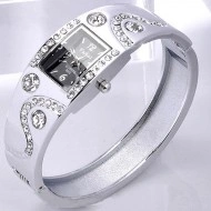 Ceas dama elegant argintiu cu cristale