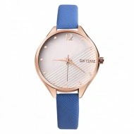 Ceas dama Ok Time fin si elegant ieftin, auriu cu albastru - Img 2